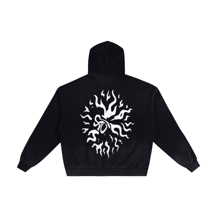 Helios Frayed Zip-Up Hoodie