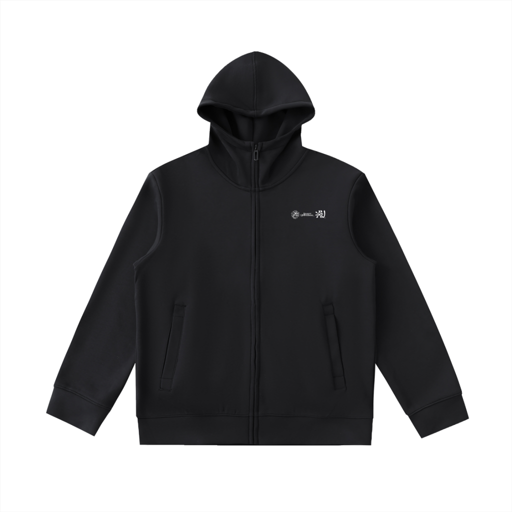 versatek® High Neck Hoodie Deep Black