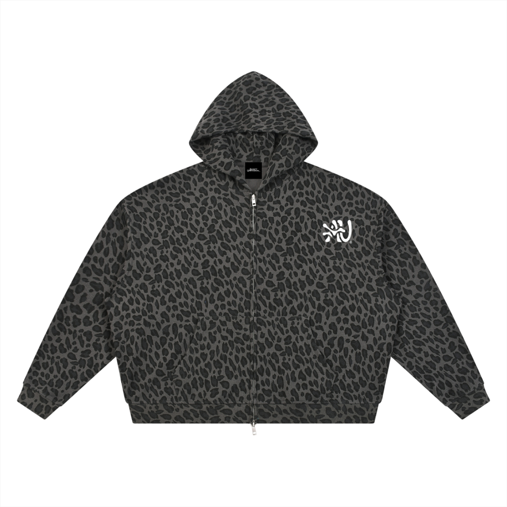 Leopard Print Pegasus Zip-Up