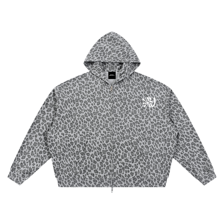 Leopard Print Pegasus Zip-Up