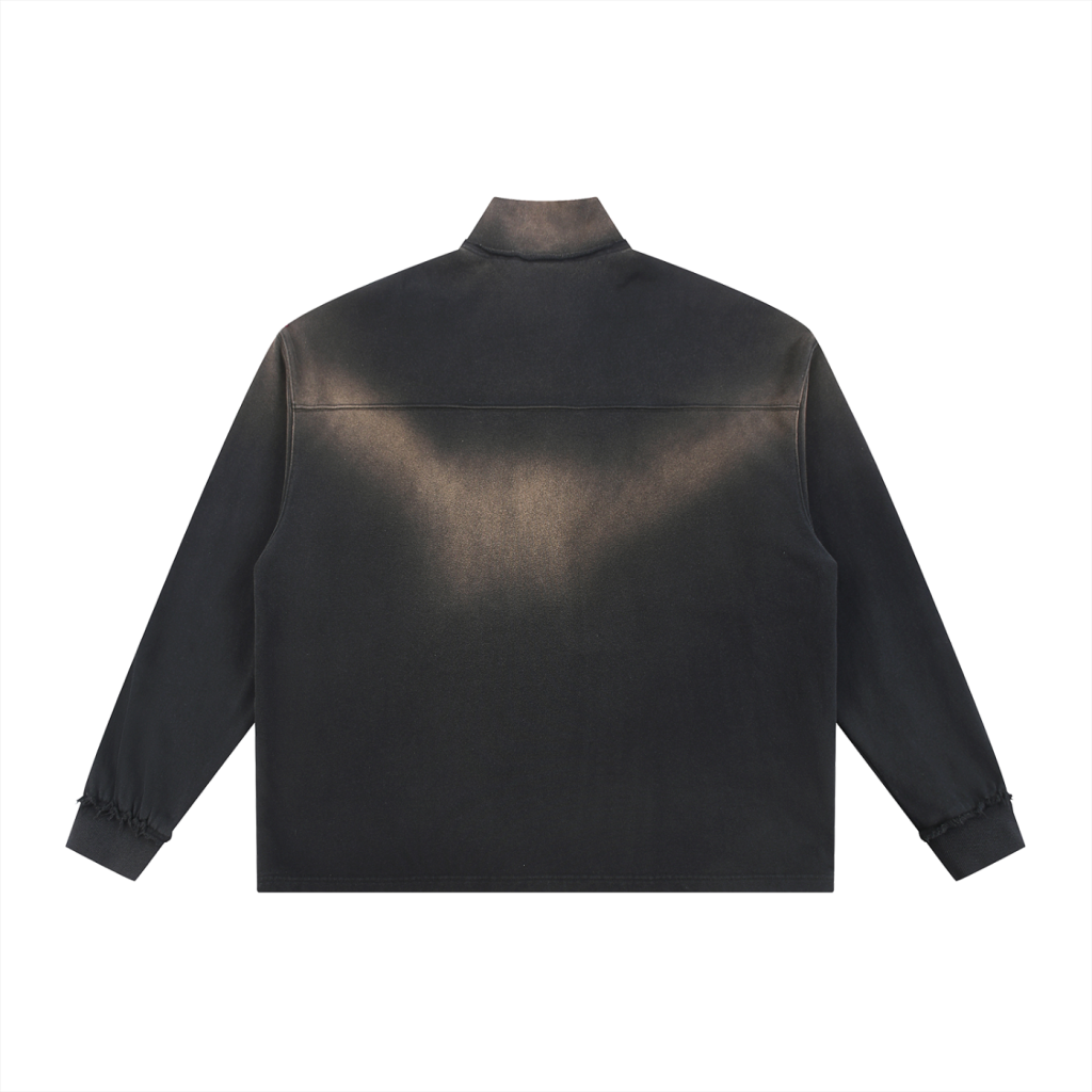 Essential Sun Faded Quarter-Zip Black
