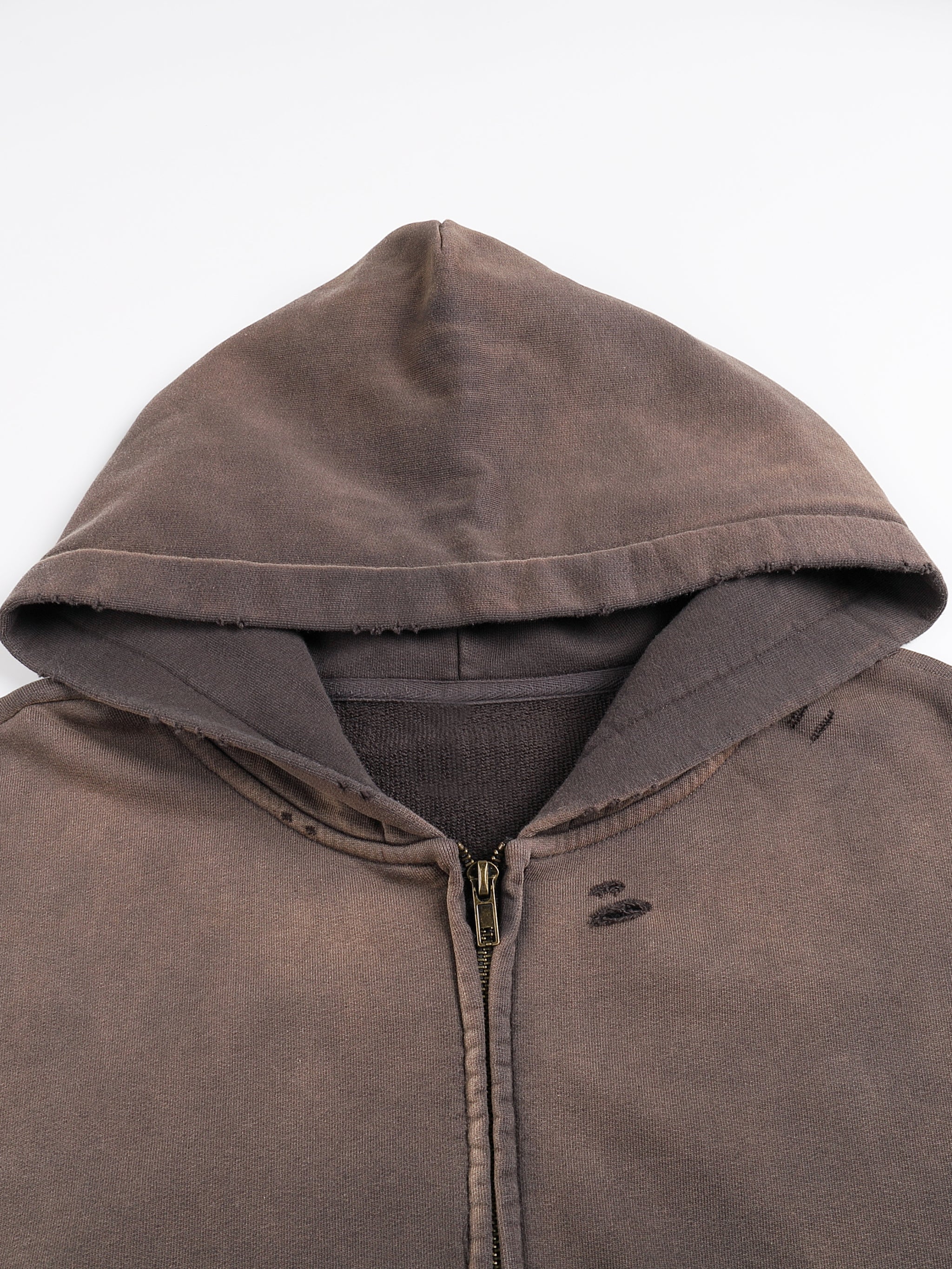 Helios Frayed Zip-Up Hoodie